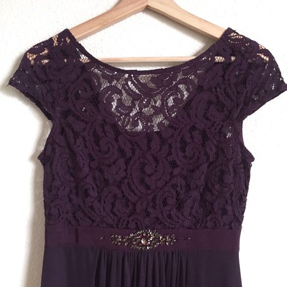 Adrianna Papell Illusion Neckline Cap Sleeve Dress - Picture 5 of 10